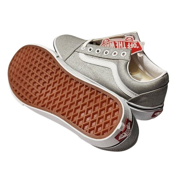 Vans Old Skool Glitter Grey Silver & Canvas 6.0M/7.5W‎ - Picture 5 of 8